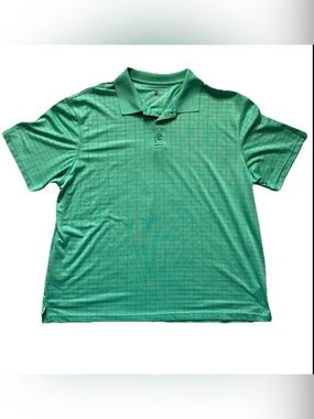Saddlebred Men's Green Grid Polo extra large